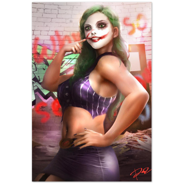 Lady Joker-12X18 Art Print